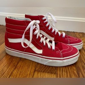 Red Vans woman’s size 8